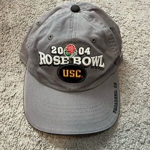 2004 Rose Bowl Football USC Pasadena CA Hat Cap Gray New Era Adjustable Vintage